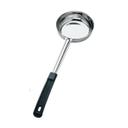 Stainless Steel One-Piece Solid Portioner with Black Handle
