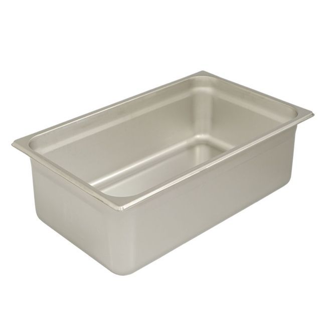 Browne 304 Stainless Steel 25 Gauge Anti Jamming Full Size Steam Table Pan, 6 In Deep