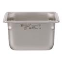 30642 Super Pan V Stainless Steel Sixth Size Steam Table Pan, 4 in Deep