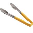 4780950 Stainless Steel Antimicrobial One Piece Scalloped Tong with Yellow Kool-touch Handle, 9.5 in Length