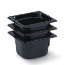 9064420 Super Pan High TemPerature Plastic Black Sixth Size Pan, 4 in Deep