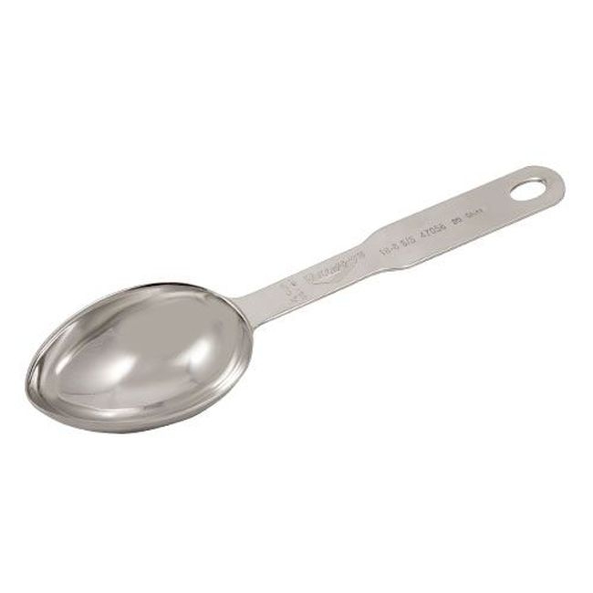 47056 Heavy Duty Stainless Steel Oval Measuring Scoop, 0.25 Cup Capacity