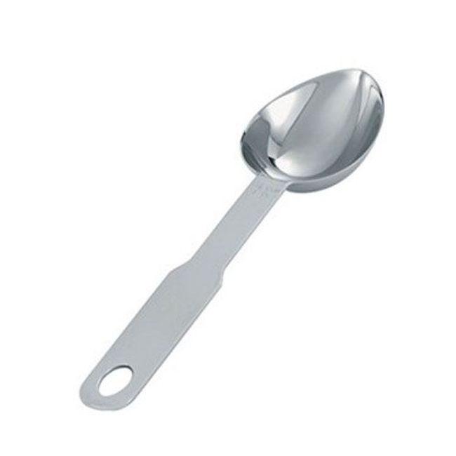 47058 Heavy Duty Stainless Steel Oval Measuring Scoop, 0.5 Cup Capacity