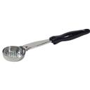 6432220 Heavy Duty Stainless Steel Antimicrobial One Piece Perforated Round Spoodle with Black Nylon Handle, 2 oz Capacity