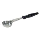 6433220 Heavy Duty Stainless Steel Antimicrobial One Piece Solid Round Spoodle with Black Nylon Handle, 2 oz Capacity
