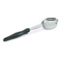 6412220 Heavy Duty Stainless Steel Antimicrobial One Piece Solid Oval Spoodle with Black Nylon Handle, 2 oz Capacity