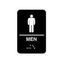 5635 Mens Bathroom Braille Symbol Sign, 6 in Width X 9 in Height