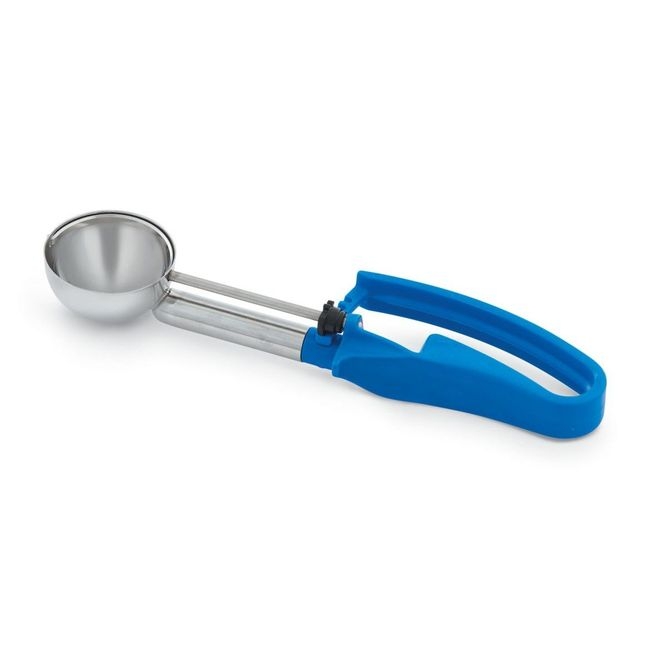 47374 Stainless Steel Number 16 Extended Length Disher with Royal Blue Squeeze Handle, 2.01 oz Capacity