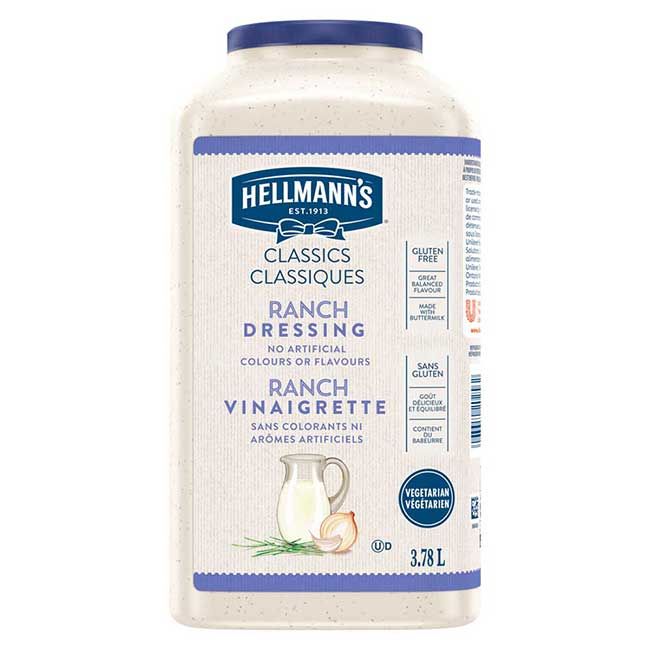 Hellmann's Sauce Crémeuse Ranch Sans Gluten, 3,78 L