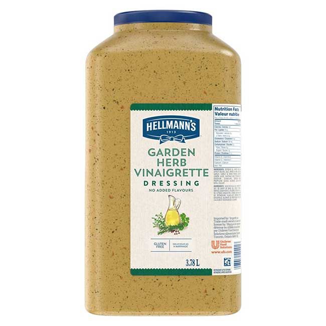 Hellmann's Vinaigrette Aux Herbes Du Jardin Sans Gluten, 3,78 L