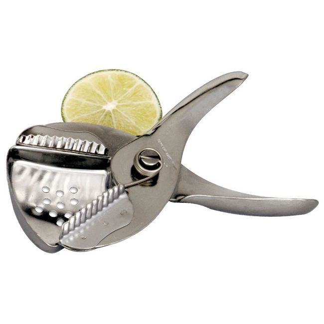 Browne Stainless Steel Lemon Lime Squeezer With Strainer, 6.1 In