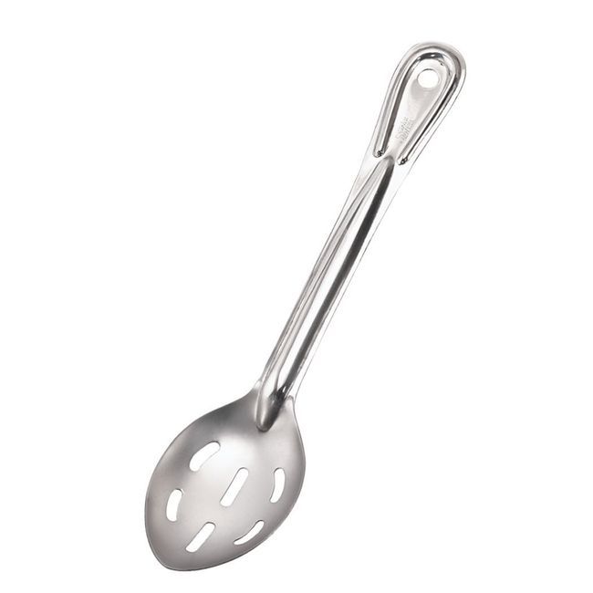 Browne Conventional 1.0 Mm Thickness Stainless Steel Slotted Serving Spoon, 15 In