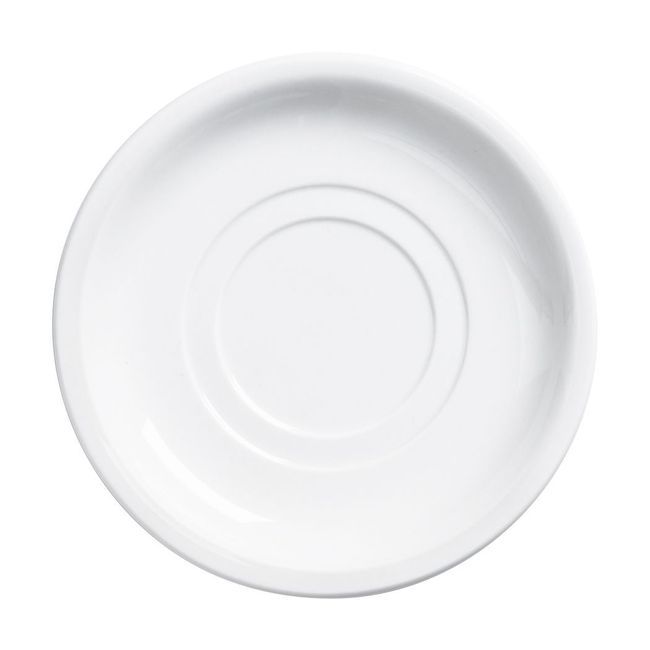Browne Palm Porcelain White Double Well Saucer, 5.5 In -- 36 Per Case