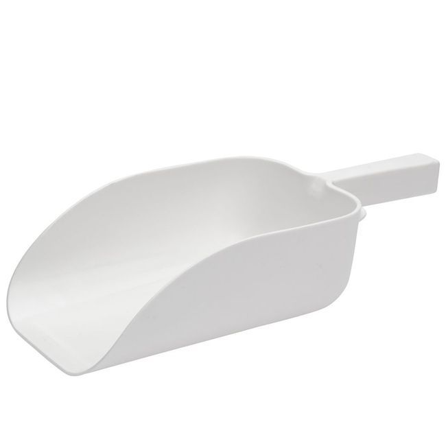 Browne Plastic White Scoops, 64 Oz Capacity
