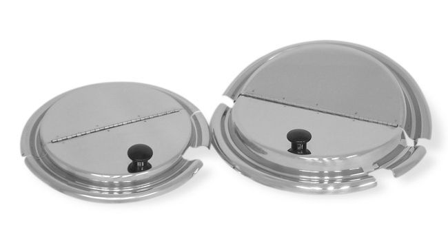 Browne Stainless Steel Hinged And Notched Cover For 7.1 Qt Vegetable Inset