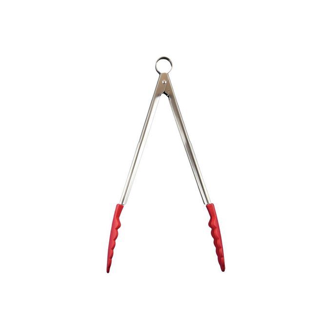 Cuisipro Silicone Red Locking Tong, 9.5 In