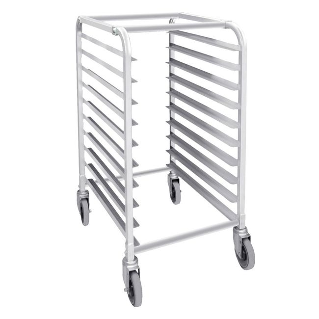 Aluminum 10-Tier End Loading Bun Pan Rack