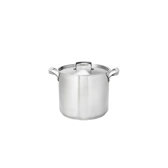 Browne Thermalloy Stainless Steel Deep Stock Pot, 8 Qt Capacity