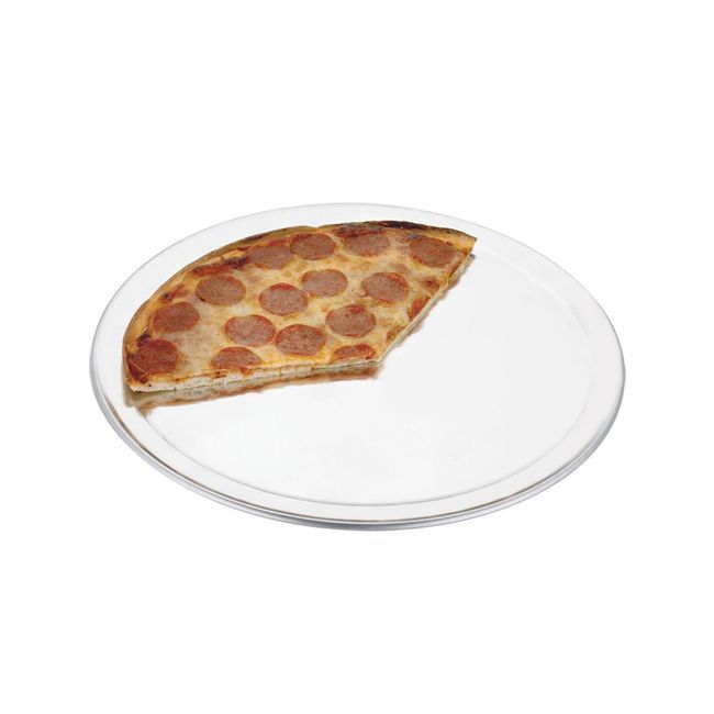 Browne Thermalloy 18 Gauge Aluminum Wide Rim Pizza Pan, 12 In Dia.