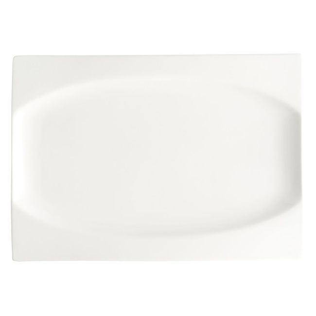 Browne Foundation Porcelain Rectangular Plate, 12.75 X 9.5 In -- 12 Per Case