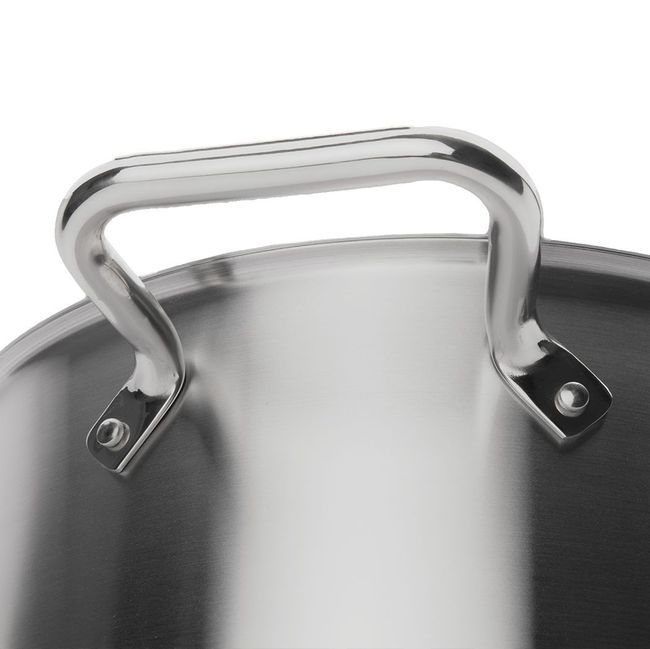 Browne Elements Stainless Steel Saute Pan With Cover, 5 Qt Capacity