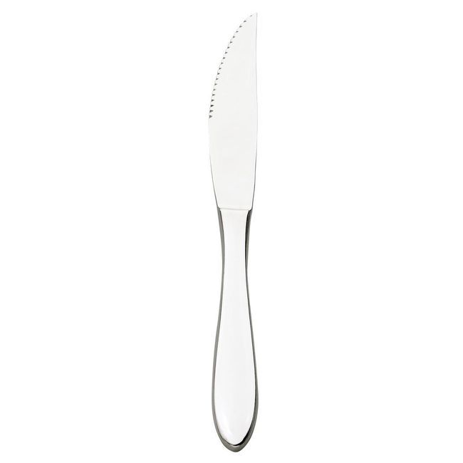 Browne Eclipse 18/10 Stainless Steel Mirror Finish Serrated Steak Knife, 9.3 In -- 12 Per Case