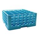 RG25-314 Opticlean Polypropylene Blue 25-compartment Divided Glass Rack with 3 Extenders, 19.88 X 19.88 X 8.72 in