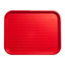 CT141805 Café Polypropylene Red Fast Food Cafeteria Tray, 18 X 14 in