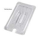 10271U07 Storplus Clear Polycarbonate Notched Handled Universal Third Size Pan Cover Only