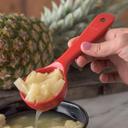 496205 Measure Miser Acetal Red Perforated Short Handle Portion Spoon, 2 oz Capacity