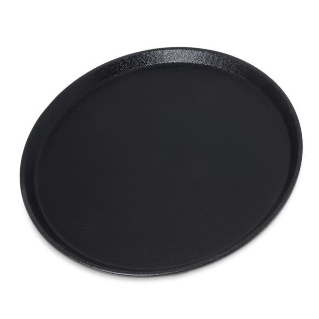 Carlisle 1400gr2004 Griplite 2 Fiberglass Round Black Serving Tray, 14 In