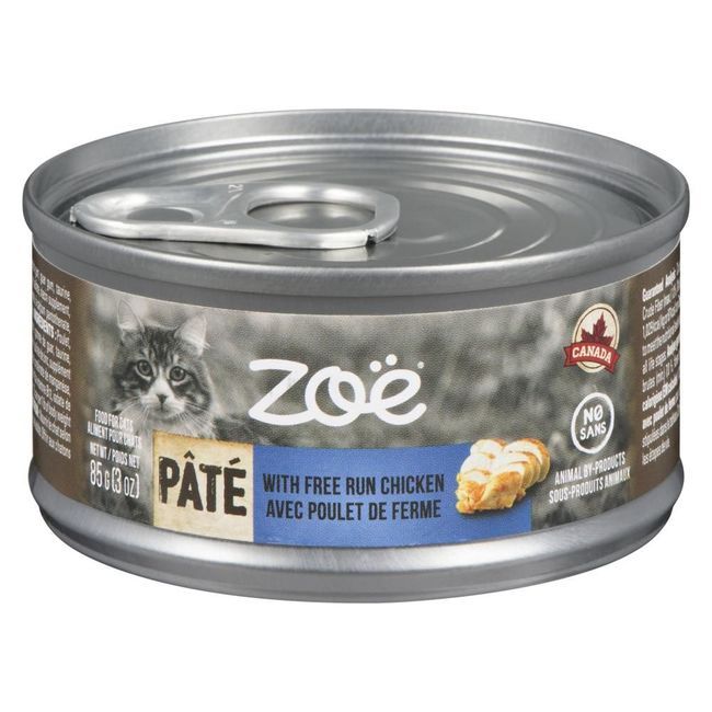 Zoe Pate With Free Run Chicken Cat Food, 85 G -- 16 Per Case