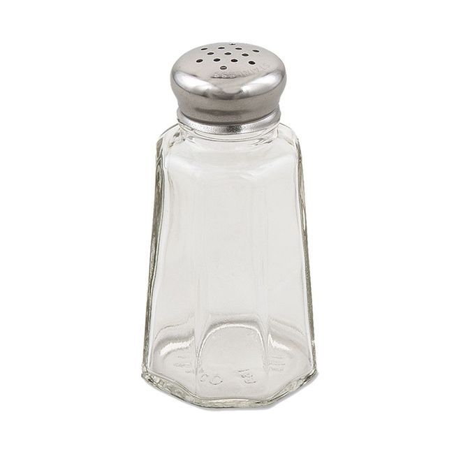 Browne 2 Oz Paneled Glass Salt And Pepper Shaker With Mushroom Top, 12 Count -- 6 Per Case