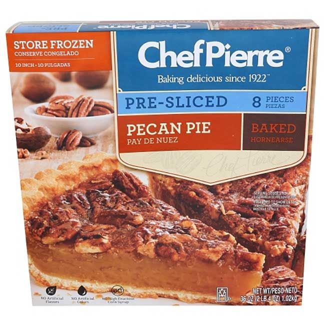 Chef Pierre Tarte Aux Pacanes Prétranchée De 10 Po, 2,25 Lb -- 6 Par Caisse