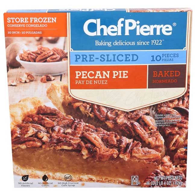 Chef Pierre Tarte Aux Pacanes Prétranchée De 10 Po, 2,25 Lb -- 6 Par Caisse