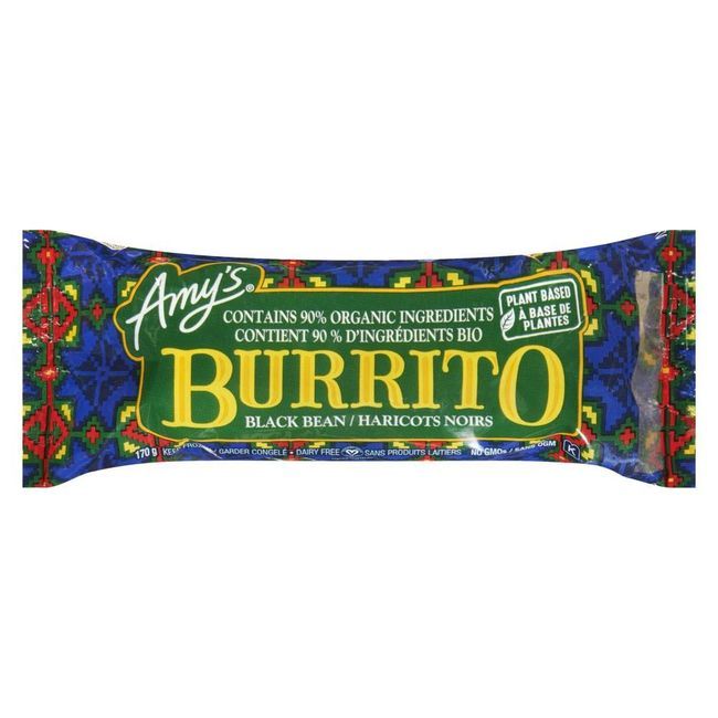 Amy's Burrito Aux Haricots Noirs, 6 Oz -- 12 Par Caisse