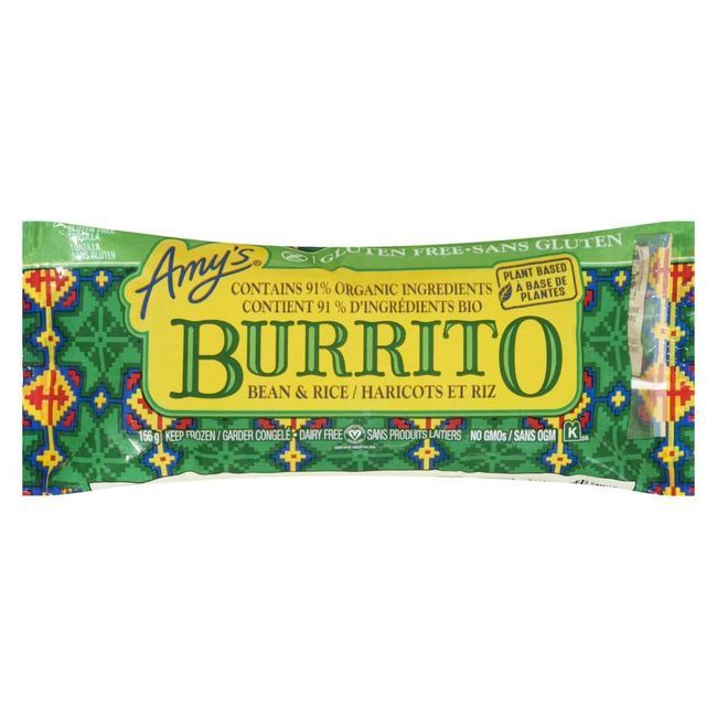 Amy's Burrito Aux Haricots Et Au Riz Sans Gluten, 160 G -- 12 Par Boîte
