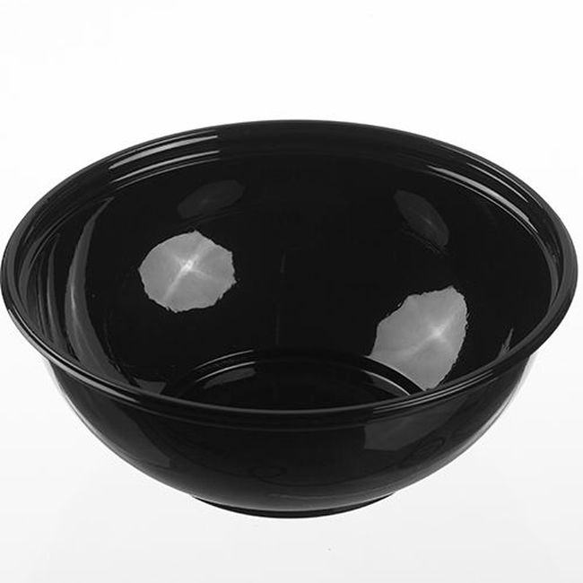 Black PETE 10 Inch Round Plain Bowl