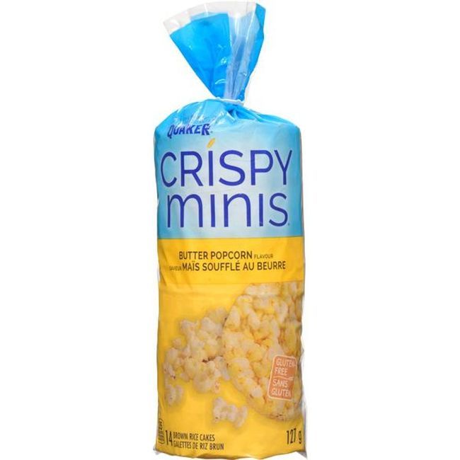 Quaker Grandes Galettes De Riz Brun Crispy Minis Au Beurre Et Au Maïs Soufflé, 127 G -- 12 Par Boîte