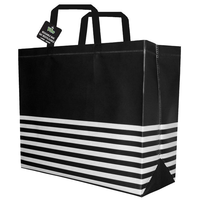 Viro Black And White Reusable Bag, 16 X 6 X 13 In -- 96 Per Case
