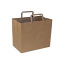 Kraft Paper Shopping Bag with Flat Handle