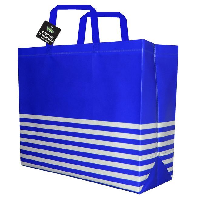 Viro Blue And White Reusable Bag, 16 X 6 X 13 In -- 96 Per Case