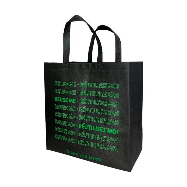 Viro Black Reusable Bag, 13 X 7.5 X 12.5 In -- 100 Per Case