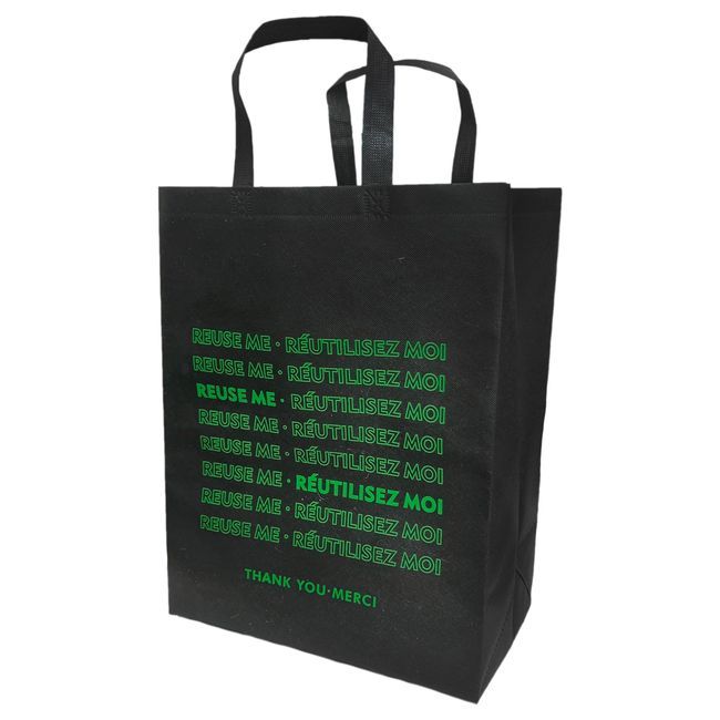 Viro Black Reusable Bag, 13 X 7.5 X 17 In -- 100 Per Case