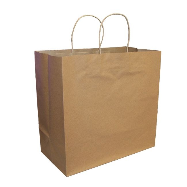 Kraft Paper Shopping Bag with Twisted Handles