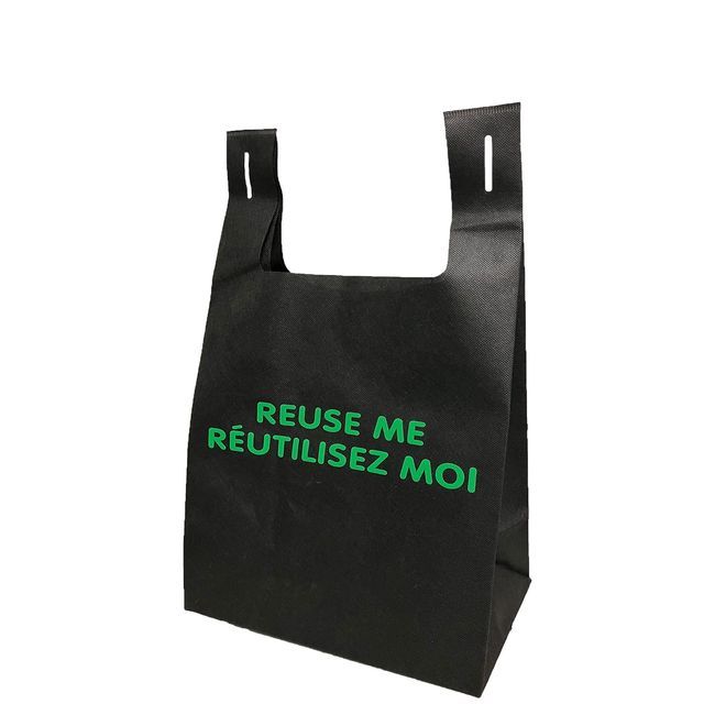 Viro Black Reusable Bag, 11 X 7 X 19.3 In -- 100 Per Case
