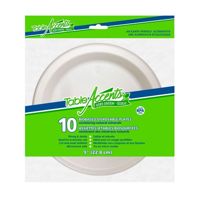Table Accents Assiette De Minéraux Naturels Biosourcés De 9 Po, 10 Unités -- 24 Par Boîte