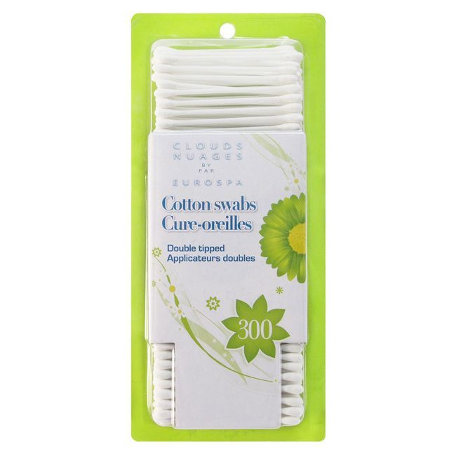 Eurospa Double Tipped Cotton Swabs, 300 Count -- 36 Per Case