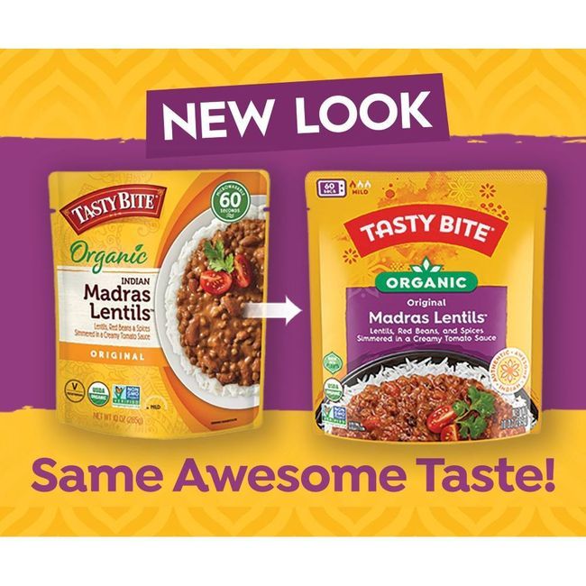 Tasty Bite Organic Madras Lentils, 6 Count