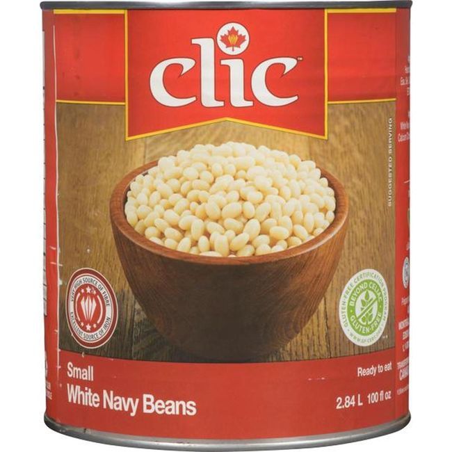 Clic Small White Navy Beans, 2.84 L -- 6 Per Case